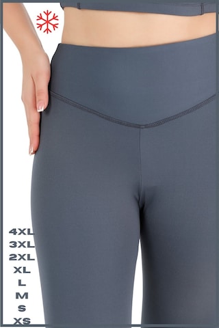 Kadın Kışlık Içi Polarlı Yüksek Bel Toparlayıcı Tayt Lacivert Curve High Waist Fleece Winter 1048 Antrasit