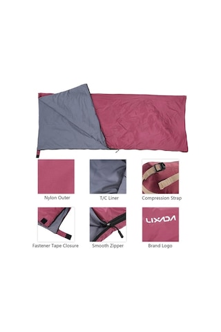 Pazly Koyu Yeşil Lixada 190x75cm Kamp Uyku Tulumu - Ultra Hafif 680g, 4 Sıkıştırma Kayışlı Koyu Yeşil