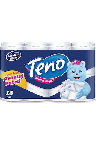 Teno Çift Katlı Ultra Tuvalet Kağıdı 16 Rulo