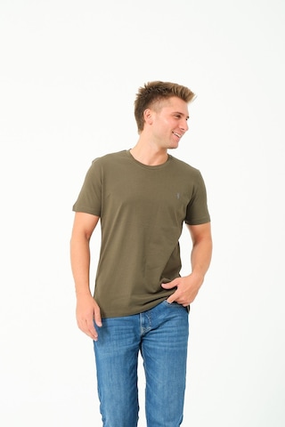 Erkek Basic Göğüs Nakış Detaylı Standart Fit Normal Kesim %100 Pamuk T-shirt Gri Melanj