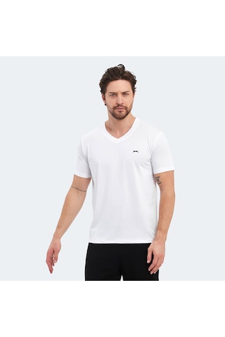 Slazenger KATRINA 5 li Set Erkek Beyaz - Siyah - Gri - Saks Mavi - Kırmızı Tişört