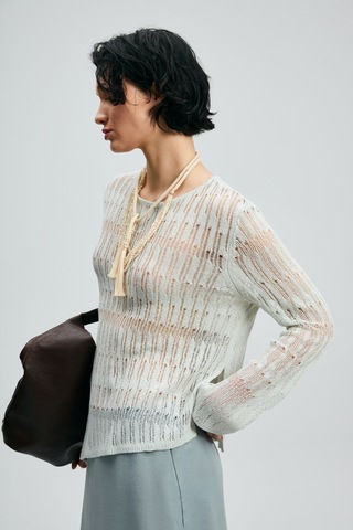 Lufian Lace Kadın Kazak Krem Krem 121090043100370 Krem