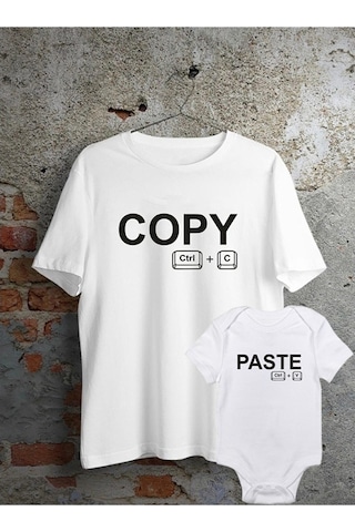 Copy Paste Baba Oğul Kız Tişört Zıbın Kombini Copy Paste Baba Oğul Kız Tişört Zıbın Kombini