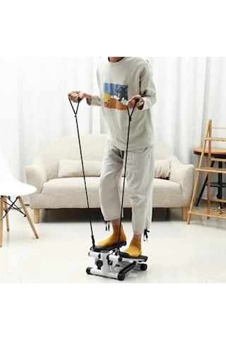 Direnç Lastikli Mini Stepper Egzersiz Aleti Dijital Ekranlı Sessiz Hidrolik Step Aleti Çok Renkli