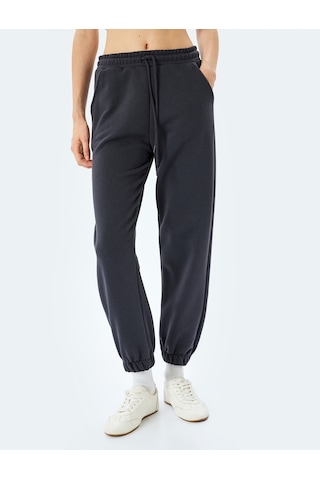 Koton Beli Bağcıklı Pamuk Karışımlı Oversize Jogger Eşofman Altı Gri 5sal40109ık Gri