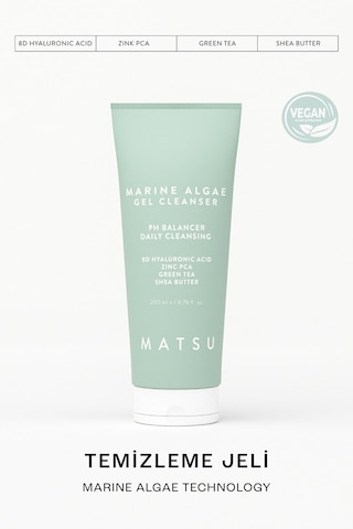 MatsuMarine Algae Sebum Ph Dengeleyici Günlük Temizleme Jeli 200 ML