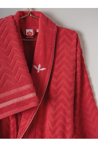 Cotton Box Masculınecarlos Aile Bornozseti Abel Kırmızı-lacivert Kırmızı