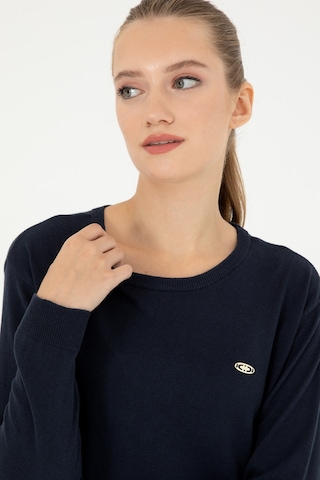 U.S. Polo Assn. Kadın Lacivert Bisiklet Yaka Basic Kazak 50293510-VR033