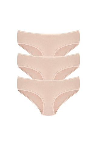 Kadın Bambu Külot Ten Rengi 3'lü Paket Extra Yumuşak Ve Esnek, Nefes Alan Kumaş Ten