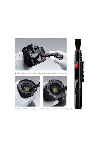 K&f Concept Kf1691 Çift Taraflı Karbon Başlık Lens Temizleme Kalemi