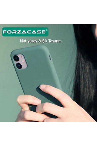 Forzacase Realme C53 İle Uyumlu Liquid Serisi İçi Kadife Lansman Silikon Kılıf Siyah