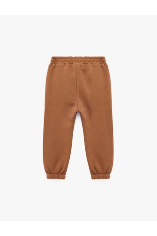 Koton Beli Bağcıklı Cep Detaylı Pamuklu Jogger Eşofman Altı Kahverengi 6smb40039tk Kahve