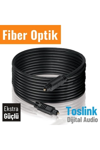Irenis Fiber Optik Kablo Toslink Optik Ses Kablosu Ekstra Kalın 5 M