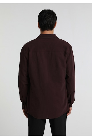 Colin's Colins Regular Fit Shirt Neck Düz Erkek Bordo Uzun Kol Gömlek Cl1081843 Q1.v1 Brd