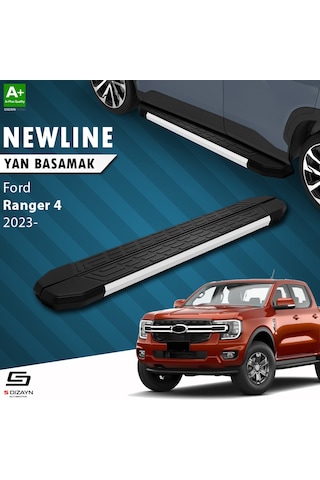 S-dizayn Ford Ranger 4 Newline Aluminyum Yan Basamak 203 Cm 2023 Üzeri A+ Kalite