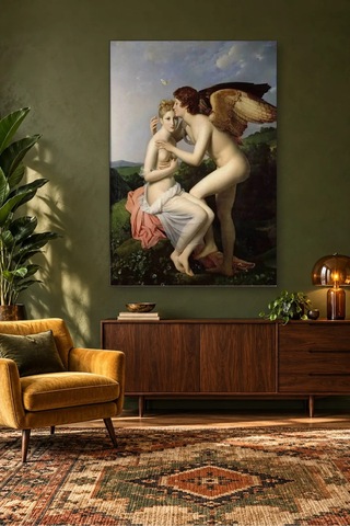 Fida Gerard Psyche Ve Eros İlk Öpücük Canvas Tablo Çok Renkli