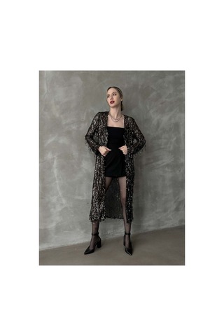 Verymoda Uzun Hırka Vmf1618 Siyah Gold