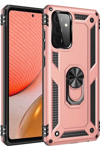 Samsung Uyumlu Galaxy A72 Kılıf Zore Vega Kapak Rose Gold