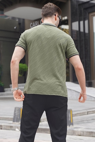 Madmext Haki Yeşil Polo Yaka Regular Fit Erkek T-shirt 6110-haki Yeşili Haki Yeşili