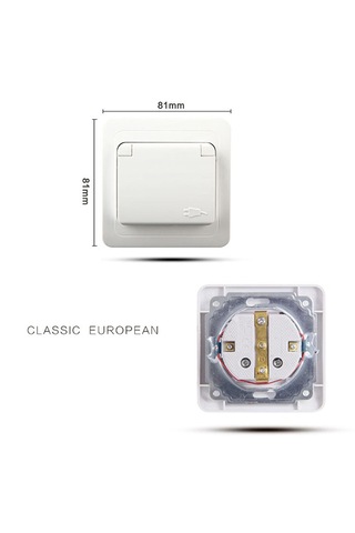 Kapaklı Seramik Güç Su Geçirmez Soket, Ab Fiş