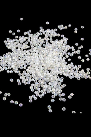 Serhat Aksesuar Ve El İşçilik Beyaz Şeffaf 4 Mm Basık Boncuk Akseuar Takı Malzeme 25 Gr Çok Renkli