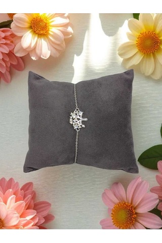 925 Ayar Gümüş Yaşam Ağacı Figürlü Taşlı Bileklik Zarif Ve Anlamlı Tasarım Gümüş