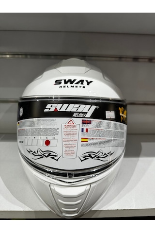 Sway 917 Çene Açılır Güneş Gözlüklü Motosiklet Kaskı Beyaz