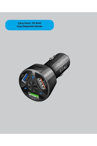 55w Güçlü Araç Şarj Cihazı Power Delivery Destekli Akıllı Saat