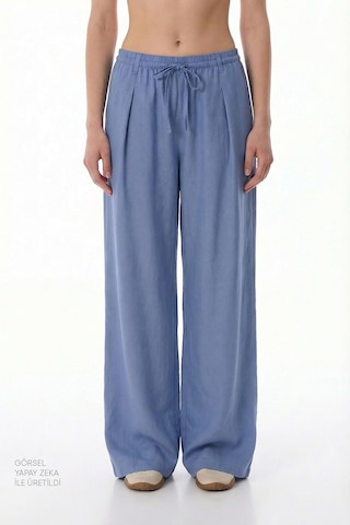 Penti Koyu Mavi Linen Pantolon