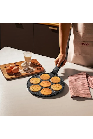 Nehir Siyah Alüminyum Döküm 27 Cm Krep Tavası