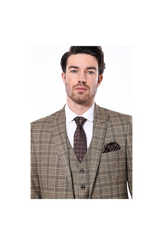 Wessi Ekose Slim Fit Kahverengi Erkek Ceket - Wessi Kahverengi