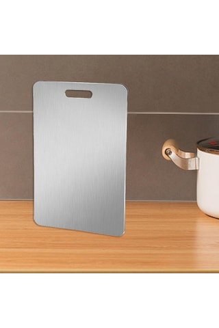 Erya Home Suntek Paslanmaz Çelik Kesme Tahtası Pizza Bisküvi Küçük