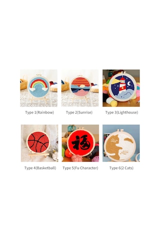 Yunboo Basketbol Desenli El İşleri Kumaş İpi Takımı: Başlangıçcı Dost, İngilizce Talimatlı, 20x20cm, Görseli Yok Multirenkli, Yün İpi Diğer