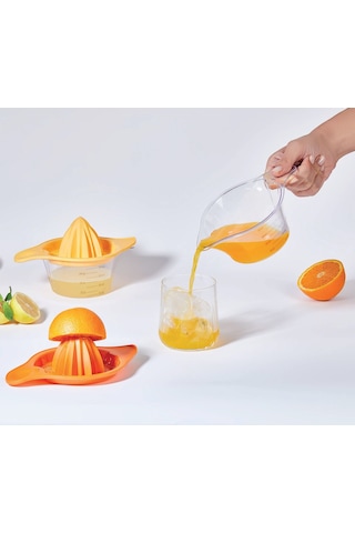 Limon Sıkacaği Şeffaf Ölçü Kaplı 400ml Renkli