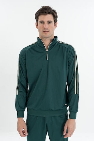 Maraton Comfort Erkek Dik Yaka Yeşil Sweatshirt Yeşil