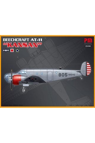 Beechcraft At 11 Kansan Pm Model Demonte Plastik Uçak Maket Kiti