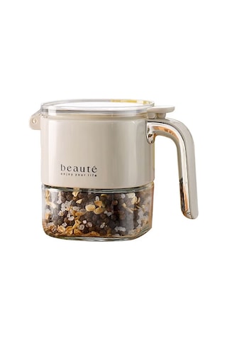 Ezere Nem Geçirmez Büyük Kapasiteli Baharat Kavanozu Krem