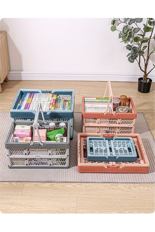 Snapbuy Katlanır Sepet, Alışveriş, Piknik, Market, Taşıma, Depolama Ve Kamp İçin Uygundur Ekstra Büyük Boy Pembe