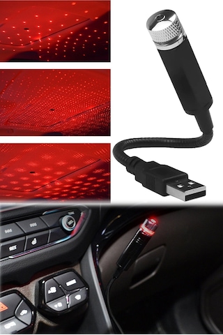 Araç Içi Usb Tavan Led Aydınlatma Disko Işık Star Light