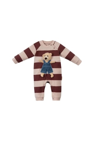 Ayıcıklı Çizgili Patiksiz Tulum Kiremit