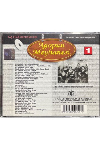 Plak Değildir Cd Dir Cd Meyhane Şarkıları - Agopun Meyhanesi Cd