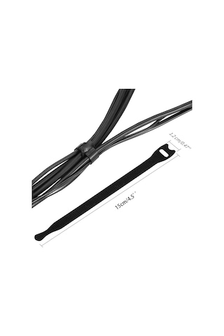 50 Adet Çizikli Kablo Bağı, Kablo Bağlamak İçin Kolay Kesilebilen Yeniden Kullanılabilir Kablo Yönetim Bağları, Siyah, 150mmx12mm