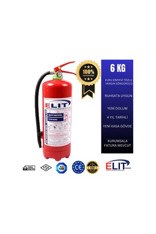 Yangın Söndrüme Tüpü 6 Kg Ruhsata Uygun Kuru Kimyevi Tozlu Kkt Söndürcü - 751983145