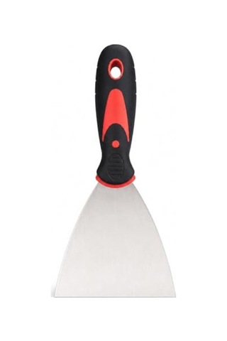 Paslanmaz Çelik İnşaat Spatulası, 100 Mm Ölçü İle Dayanıklı 001 Siyah