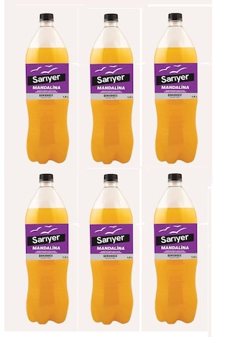 Sarıyer Mandalina Aromalı Gazoz Şekersiz 1,5 Lt X 6 Adet
