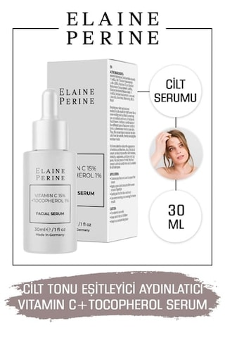 Elaine Perine %15 C Vitamini + %1 E Vitamini Serumu Cilt Tonu Eşi