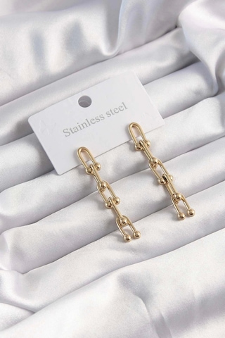 316l Çelik Altın Renk Sallantılı Tiffany Model Küpe