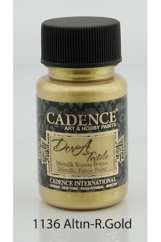 Cadence Dora Textile Metalik Kumaş Boyası 50Ml - 1136 Altın