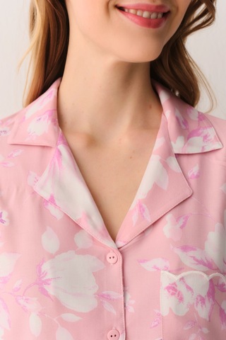 Suwen Ashley Gömlek Yaka Pijama Takımı Sh26520660b334 Pembe
