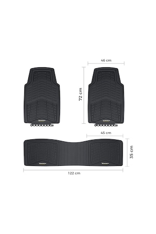 Michelin Mc33863 Tüm Araçlara Uyumlu 3 Parça Üniversal 3d Havuzlu Oto Paspas Fr Mc33863